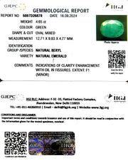 4.65/CT Natural Panna Stone with Govt. Lab Certificate-1665